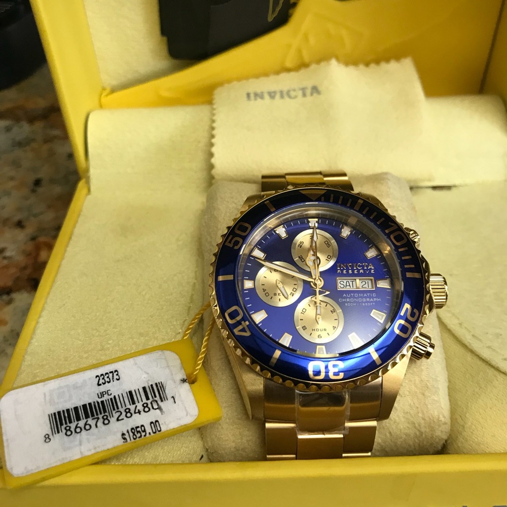 Invicta 18k Gold Reserve Pro Diver model 23373